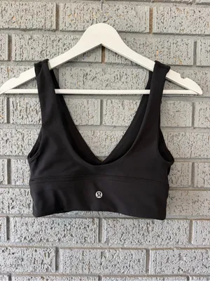 Lululemon Align V Neck Bra *Light Support, A/B Cup Black Size 4 thumbnail 4