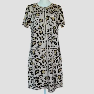 Heartloom‎ Vivette Leopard Print Knit Dress Sz L thumbnail 7