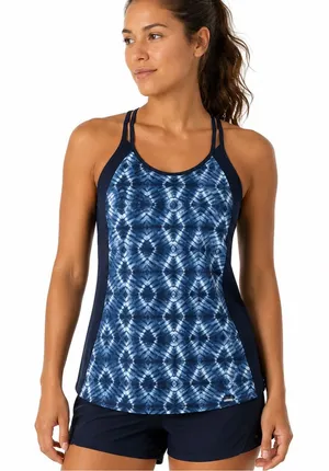 PATAGONIA razor back tank top with Bra size Small blue organic cotton thumbnail 1