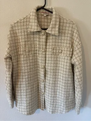 Andrée by Unit Plaid Tweed Shacket thumbnail 1