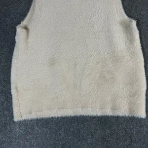 Bailey 44 Womens Eyelash Knit Mock Neck Sleeveless Sweater Vest Tan Beige Large thumbnail 10
