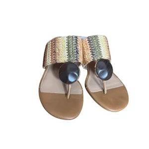 Style & Co‎ Brandyy 7M Mocha Raffia Woven Thong Sandals Tropical Vacation Resort thumbnail 2
