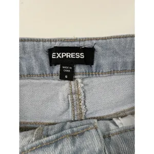 Express Flare Mid Rise Jeans Light Wash Distressed Rigid Front Stretch Back‎ 6 thumbnail 6