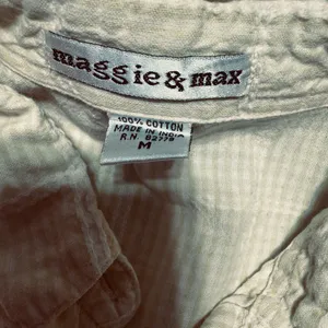 Cottagecore Maggie & Max Womens M Yellow Gingham Shirt 100% Cotton embroidered thumbnail 4