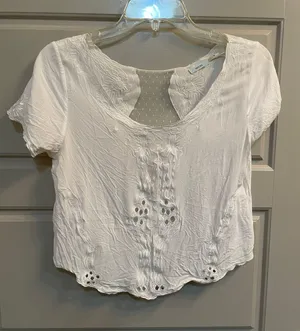 Kimchi Blue White Crop Top thumbnail 3