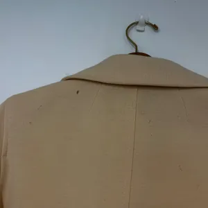 Jaeger London Vintage 100% Wool Trench Coat Cream Made in Great Britain Size 12 thumbnail 8