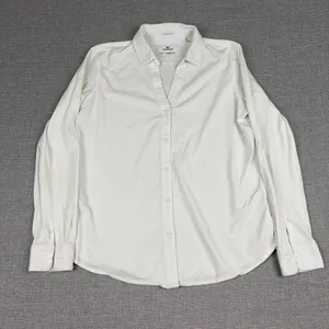 Buttercloth Shirt Womens Medium White Regular Fit Icy Cotton Stretch Long Sleeve thumbnail 1