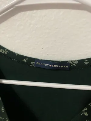 Green Brandy Melville wrap top thumbnail 2
