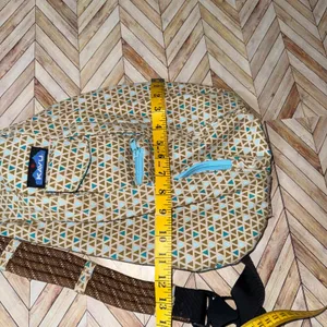 KAVU Rope Sling Backpack Geometric Print Adjustable Strap‎ Teal Tan Brown Travel thumbnail 12