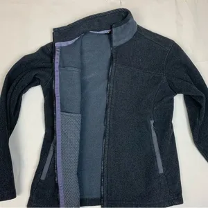 Patagonia women's small synchilla fleece zip up jacket flaw blue gorp hiking thumbnail 7