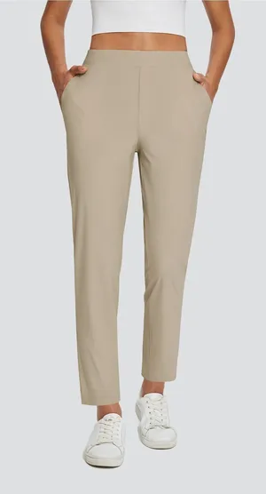 Baleaf UPF 50+ High-Rise 4 Pocket Pants Khaki Joggers Size Medium thumbnail 1