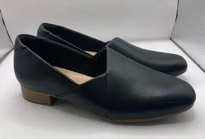Clarks Women's Juliet Palm black soft leather loafer size 7.5M thumbnail 1