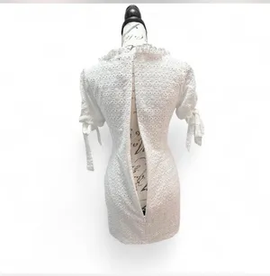 Pretty Little Thing 👗✨ Petite White Eyelet Cut-Out Mini Dress (US 2) 🤍🌸 thumbnail 7