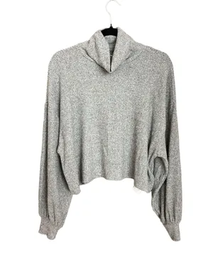 Hollister Gray Sweatshirt Drop Shoulder Long Sleeves Top thumbnail 1