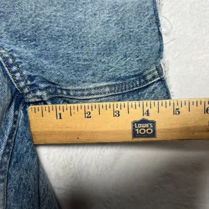 Wrangler Womens Size 16 Blue Distressed Denim Roll Shorts Raw Hem thumbnail 6