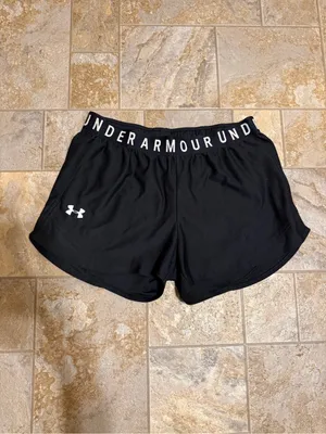 Under Armour | Black Athletic Shorts with Logo Waistband thumbnail 7