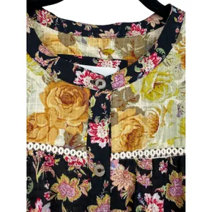 Anthropologie Sleeveless Ruffled Patchwork Floral Tiered Midi Dress Size Large thumbnail 9