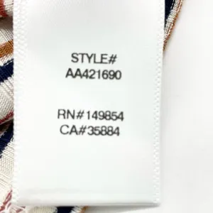 Sadie & Sage Womens M Crop Top Long Sleeves Ribbed Striped Cream‎ Blue Tan Rust thumbnail 9