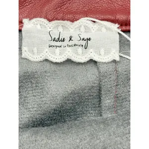 Sadie & Sage Night Vision Faux Leather Skort Womens Large Wine Red Wrap Mini NWT thumbnail 8