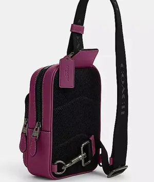 Black Antique NickelDeep Berry Track Pack Calf Leather Crossbody thumbnail 2
