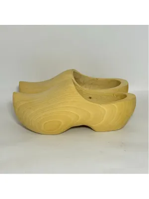 Dutch Holland Handmade Traditional Plain Solid Wood Wooden Clog Shoes Size 39 thumbnail 13