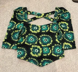 Free People Women's Give Me More Top like new size S short sleeves , puffy sleev thumbnail 3