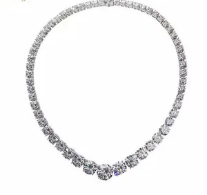 18” Silver Sterling 100% Cz Diamond. thumbnail 1