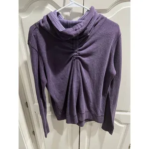 Lululemon Reversible Scuba Hoodie Purple Stripe Solid Size Small Womens Pullover thumbnail 5