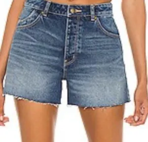 Rolla’s Original Short High Rise Cut Off Medium Juliet Wash Blue Denim Shorts thumbnail 1