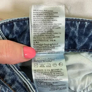 H&M Womens Ultra High Waist Mom Jeans Medium Wash Blue Button Fly Size 12 thumbnail 3