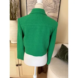ARITZIA BABATON Green Tweed Frances Jacket In Vibrant Green Tweed Size XS‎ thumbnail 4
