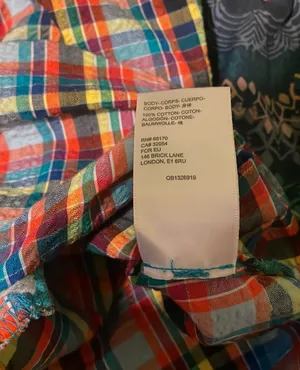 Oversized Bryce Plaid Longline Button-Down Shirt $88 EUC S thumbnail 11