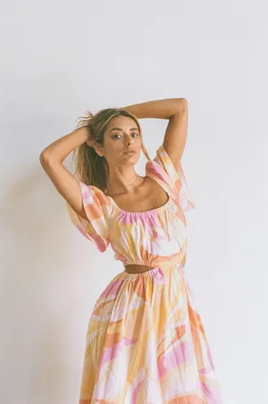 Sabo Skirt Summer Cut Out Midi Dress thumbnail 5