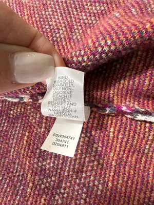 J. Jill Floral Knit Cardigan in Purple, Pink and Cream thumbnail 7