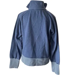 Vtg Arizona Jean‎ Co Blue Quarter Zip Sweatshirt Varsity Logo Striped Trim XL thumbnail 4