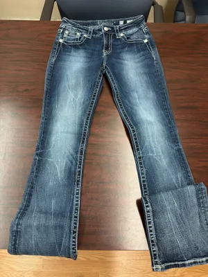 Miss Me Standard Boot Cut Jeans With Embellished Pockets Size 27 thumbnail 1