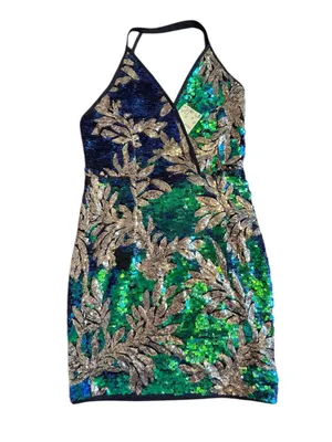 NWT Love and Other Things Multicolor Sequin Dress - Size M thumbnail 16