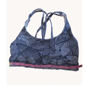 Lululemon Free To‎ Be Wild Sports Bra Black White Geometric Strappy Size 4 thumbnail 7