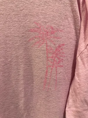 Aerie Linen Blend Palm Tree Print Tee thumbnail 4