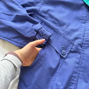Vintage 80s London Fog Purple Teal Bomber Jacket Windbreaker Size 4 Streetwear thumbnail 3