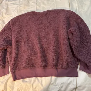 PINK Sherpa Teddy Pullover Sweatshirt XL Mauve thumbnail 4
