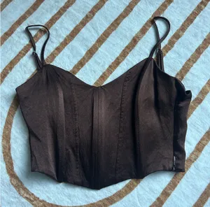 Brown ZARA Corset Top thumbnail 1