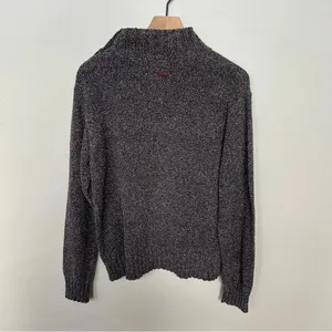 Womens Columbia Sweater Mock Turtleneck Button Shoulder Chocolate Brown Large thumbnail 4