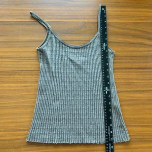 Brandy Melville Tank Top OS Brown Ribbed Cami Raw Hem Y2K Downtown Girl 90s Boho thumbnail 6