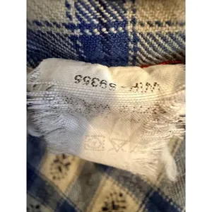 Woolrich Blue Geometric Plaid Button Down Shirt Large Coastal Cowgirl XL‎ thumbnail 8