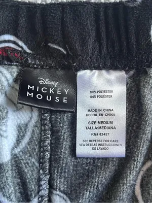 DISNEY Mickey Mouse Women’s Black Sleep Jogger Pants Medium thumbnail 3