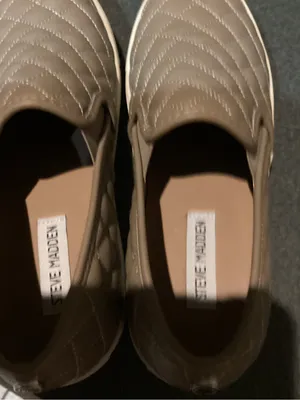 Steve Madden Quilted Slip-On Sneakers - Taupe/White thumbnail 4