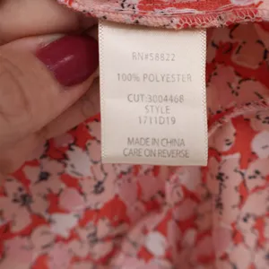 Max Studio Skirt Women's M Floral Ruffle High-Low Orange Pink Excellent thumbnail 3