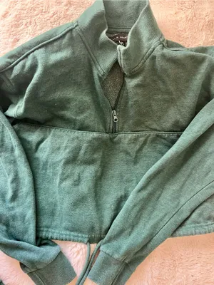 La Hearts Forest Green Half-Zip women’s sweatshirt thumbnail 1