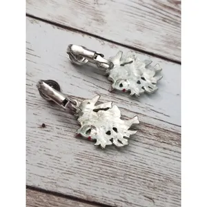 Vintage Clip On Earrings - Christmas Bells & Bow 1.5" thumbnail 6